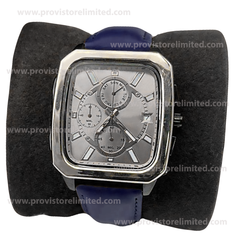 Watch - Leather Analog Dark Blue Watch - Provistore Limited