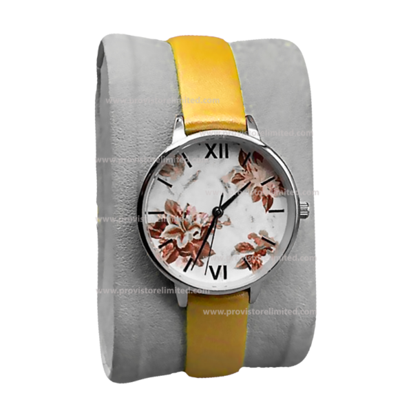 Watch - Ladies Yellow Leather Wrist Watch