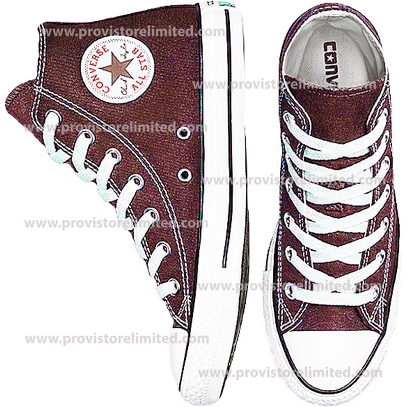 Shoe - Converse High White and Brown Chuck Taylor / Canvas - Provistore ...