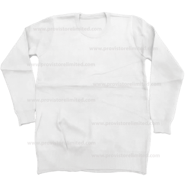 Crewneck Woven - White  Pullover / Sweater / Sweatshirt