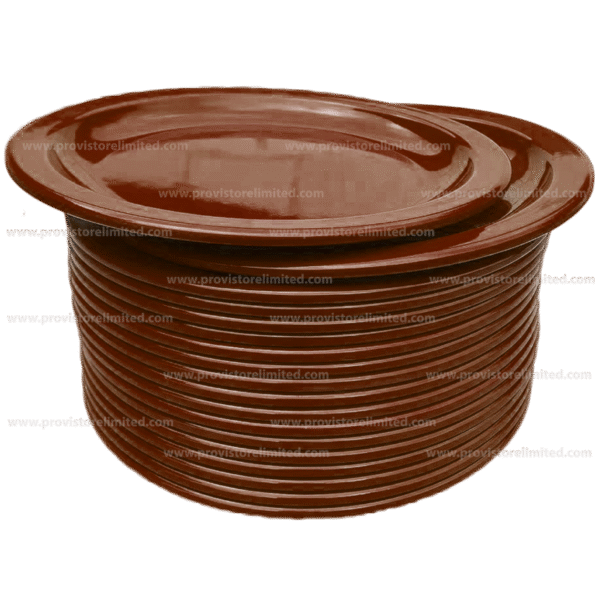 Plate - (2 in 1) Melamine / Plastic Brown