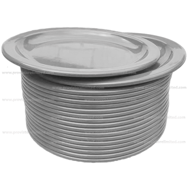 Plate - (2 in 1) Melamine / Plastic Gray