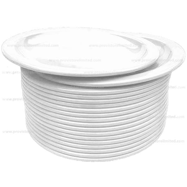 Plate - (2 in 1) Melamine / Plastic White