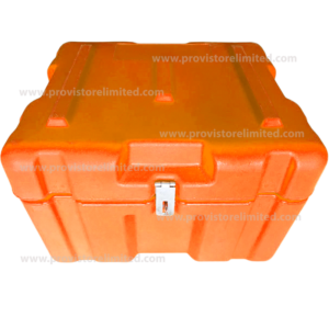 Chop Box (Small Size) - Skool / School Hard Body Plastic Lockable Orange ChopBox