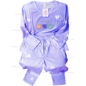 Pyjamas - Female Sleeve Round Neck & Trouser Blue