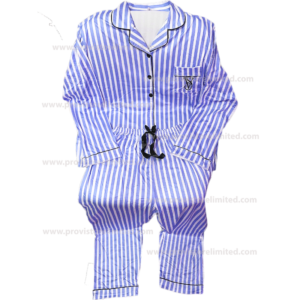 Pyjamas - Female Sleeve with Buttons Down & Trouser Blue