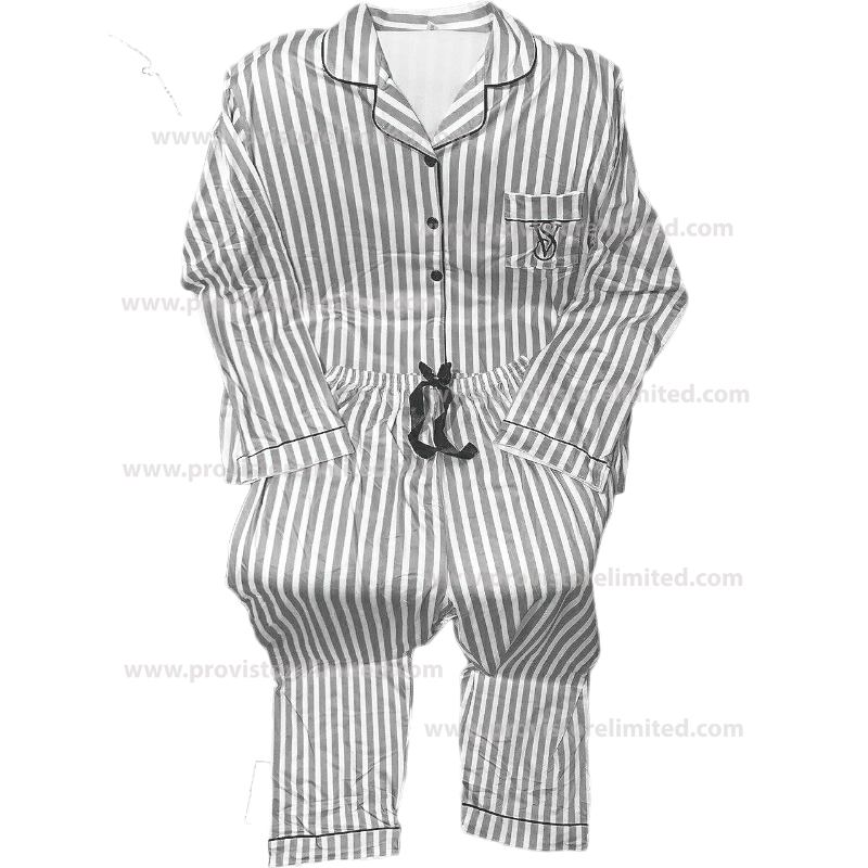 Pyjamas - Female Sleeve with Buttons Down & Trouser Grey