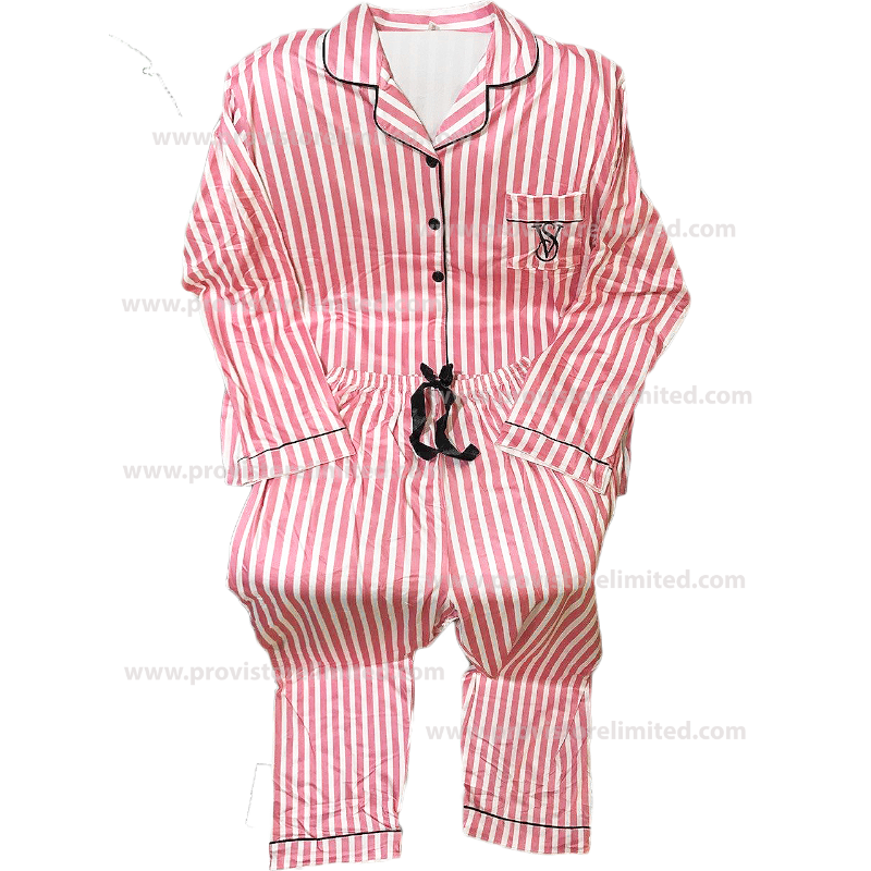 Pyjamas - Female Sleeve with Buttons Down & Trouser Red