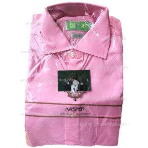 Sleeve Shirt - Long Kasper Plain Pink Long Sleeve Long & Short