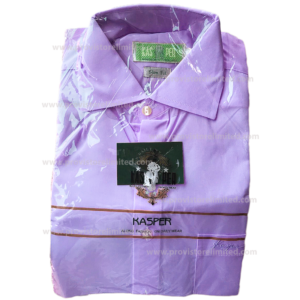 Sleeve Shirt - Long Kasper Plain Purple Long Sleeve Long & Short