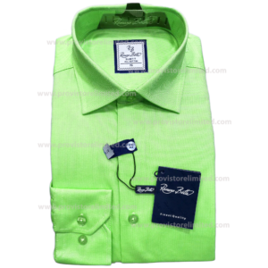 Sleeve Shirt - Long Romano Botta Plain Green Sleeve Long & Short