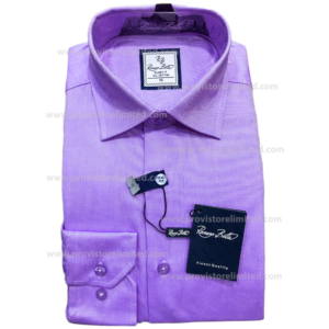 Sleeve Shirt - Long Romano Botta Plain Purple Sleeve Long & Short