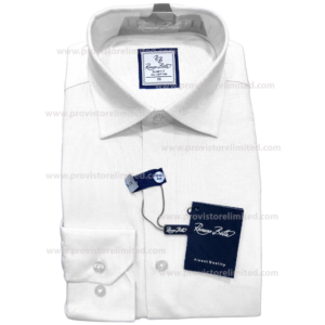 Sleeve Shirt - Long Romano Botta Plain White Long Sleeve Long & Short
